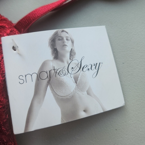 NWT Smart And Sexy Women's Size 36C Red Lace Bra - Picture 3 of 3